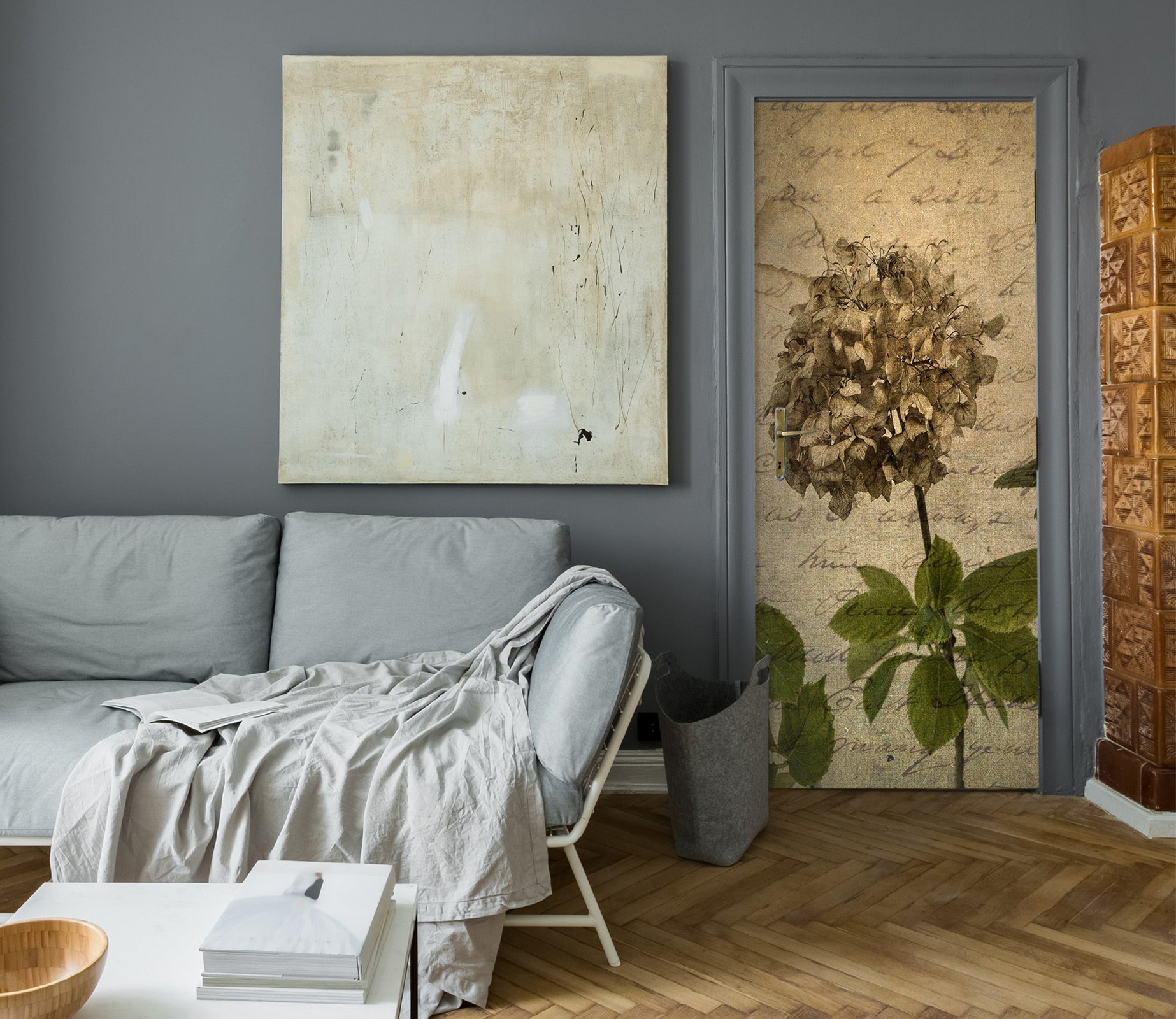 3D Flowers 10717 Assaf Frank Door Mural