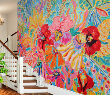 3D Colorful Flowers 12162 Misako Chida Wall Mural Wall Murals