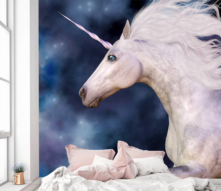 3D White Unicorn 1548 Wall Murals