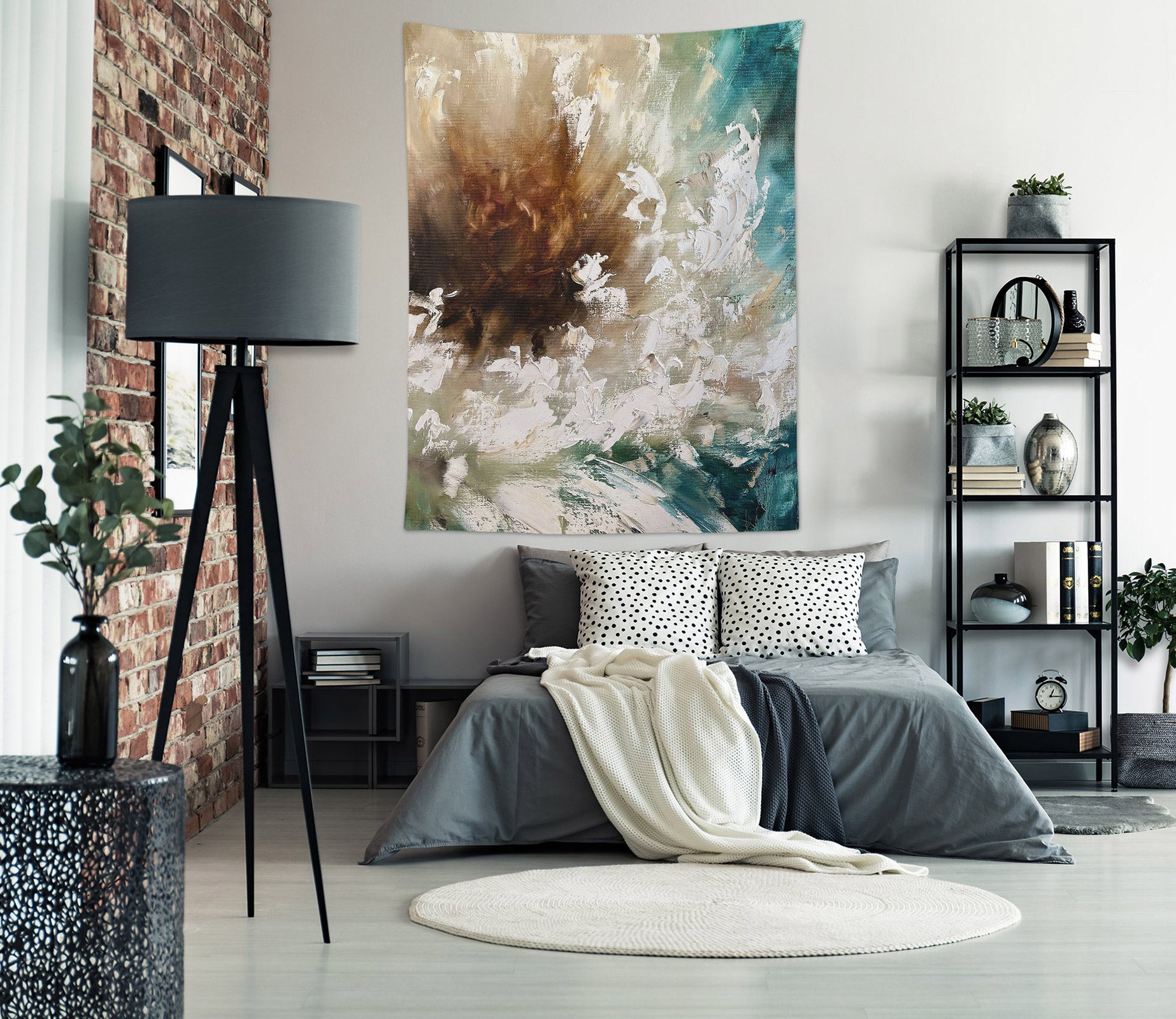 3D Yellow White 3477 Skromova Marina Tapestry Hanging Cloth Hang