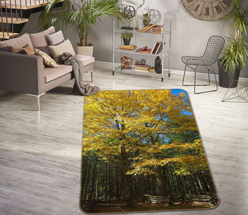 3D Sunny Forest 1135 Kathy Barefield Rug Non Slip Rug Mat