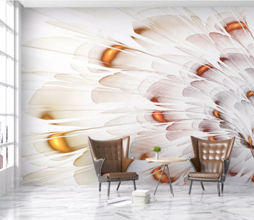 3D White Feather WC929 Wall Murals