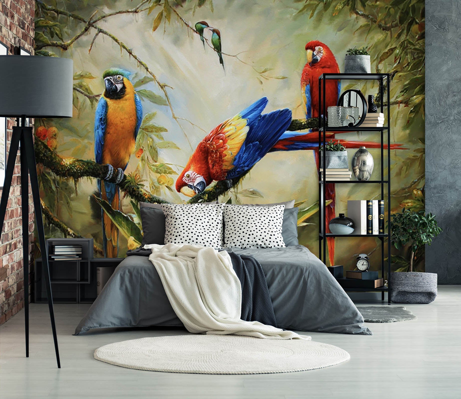 3D Parrot Bird 1503 Wall Murals
