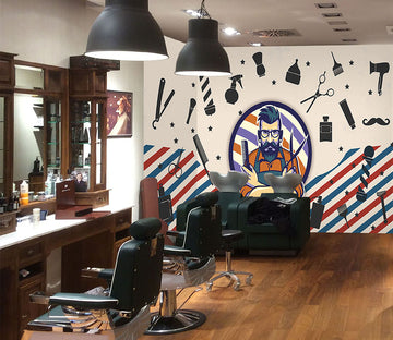 3D Barber 1448 Barber Shop Wall Murals