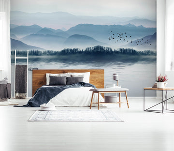 3D Foggy Forest 1406 Wall Murals