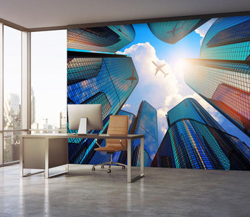 3D Building Sunshine 070 Wall Murals