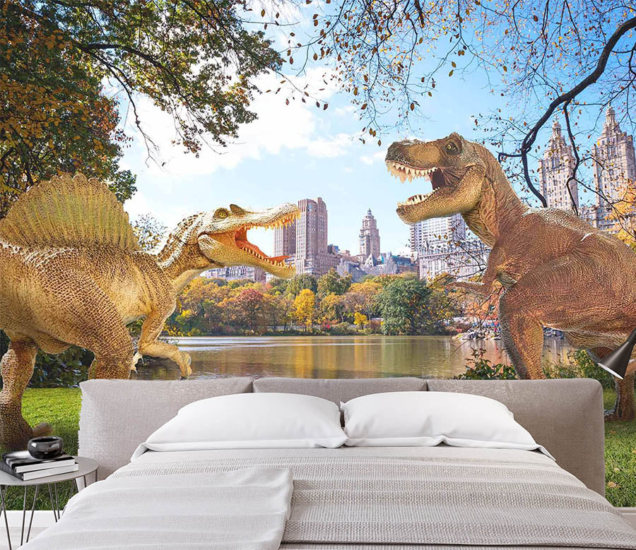 3D Dinosaur Wood Carving 1569 Wall Murals