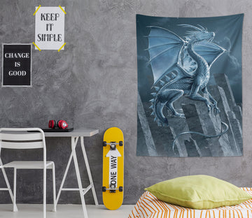 3D Silver Dragon 11733 Vincent Tapestry Hanging Cloth Hang