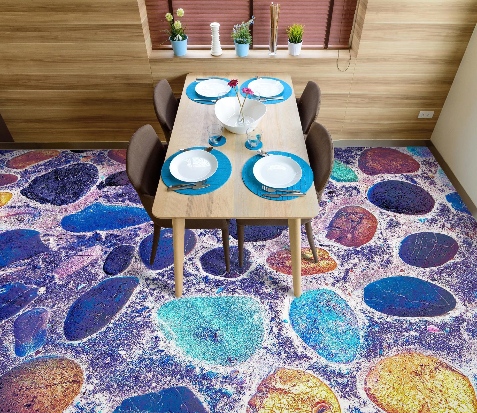 3D Fantasy Stone Pattern 1060 Floor Mural  Wallpaper Murals Self-Adhesive Removable Print Epoxy