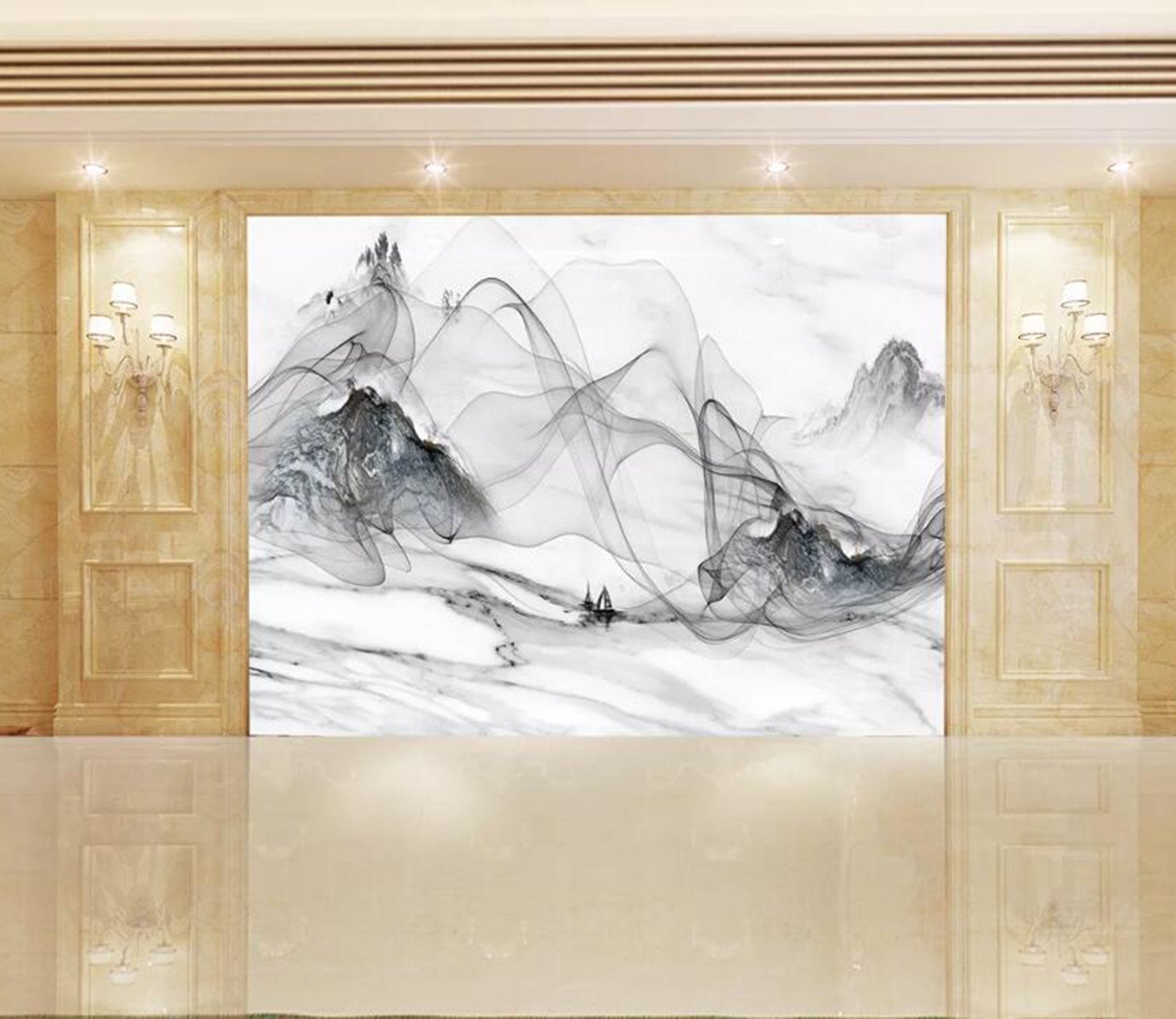 3D Abstract Valley WC46 Wall Murals Wallpaper AJ Wallpaper 2 