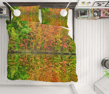 3D Fall Reflections 62176 Kathy Barefield Bedding Bed Pillowcases Quilt