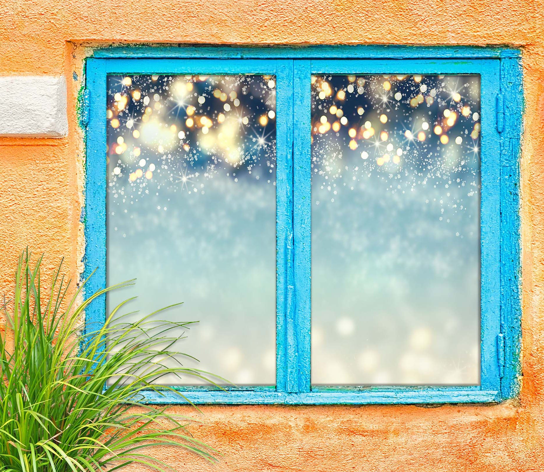 3D Light Spot 30116 Christmas Window Film Print Sticker Cling Stained Glass Xmas