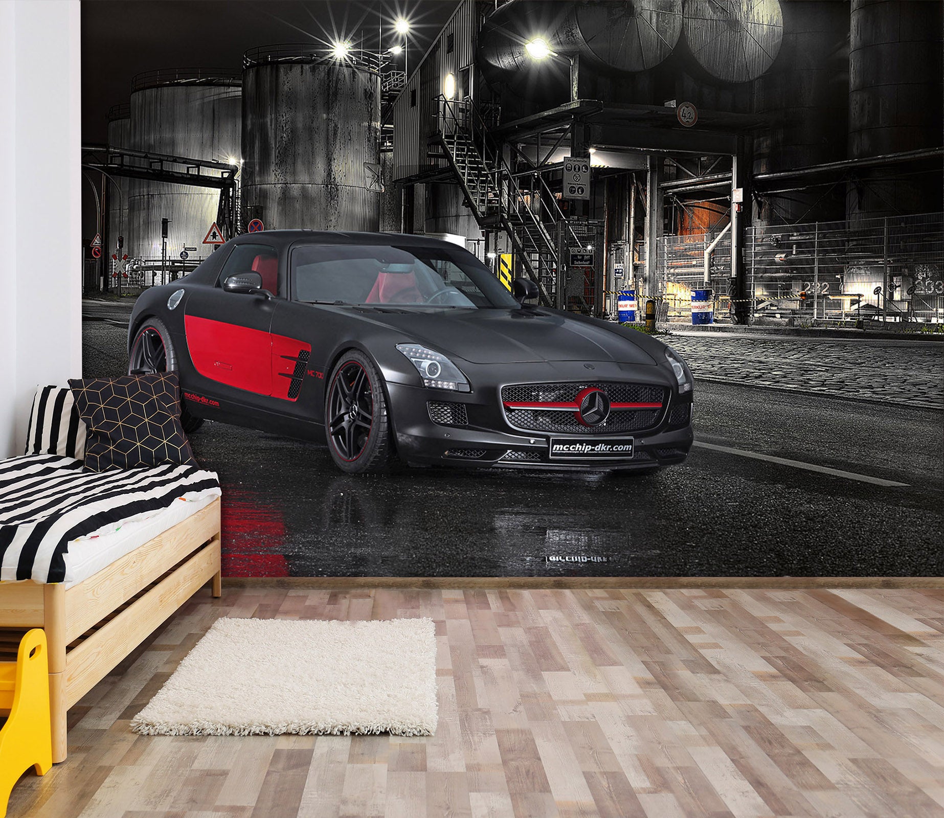 3D Factory Sports Car 022 Vehicle Wall Murals