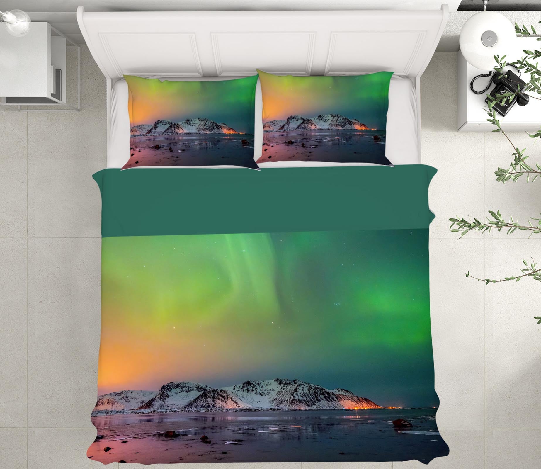 3D Green Aurora 134 Marco Carmassi Bedding Bed Pillowcases Quilt