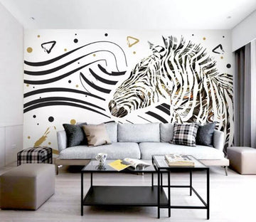 3D Graffiti Zebra WG24 Wall Murals Wallpaper AJ Wallpaper 2 