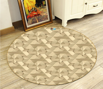 3D Stereoscopic Pentagonal Stitching 161 Round Non Slip Rug Mat Mat AJ Creativity Home 
