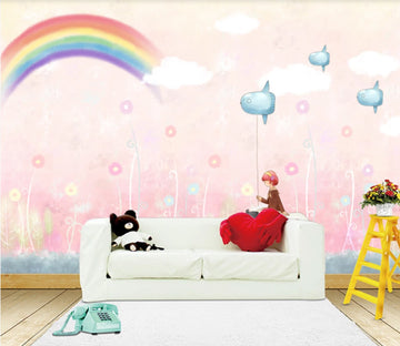 3D Cartoon Rainbow WC235 Wall Murals