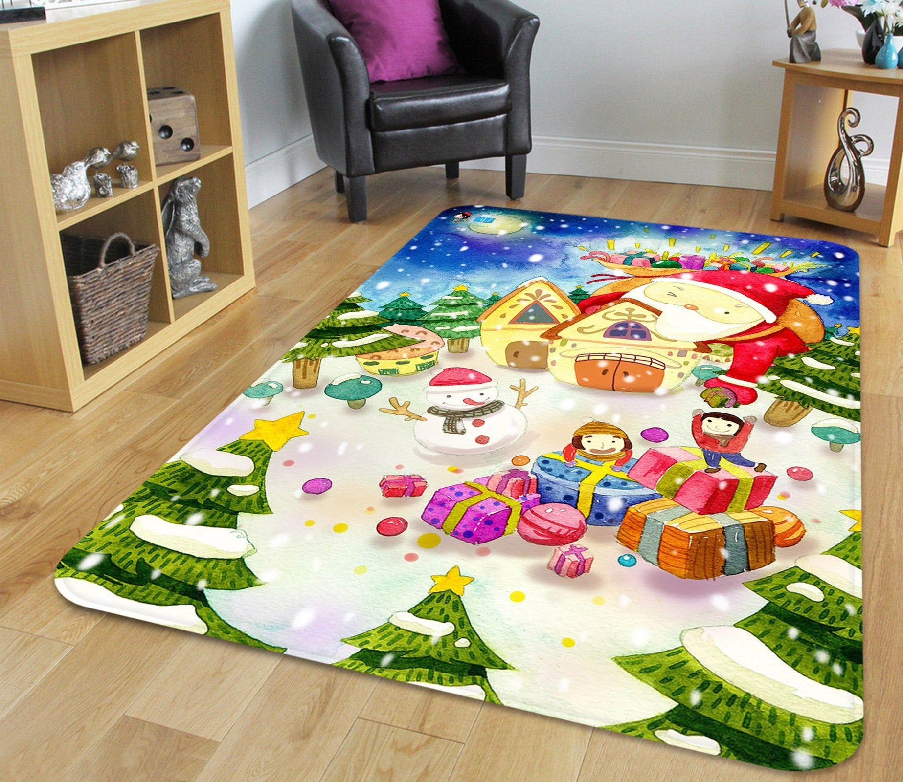 3D Cartoon Gift Box 044 Non Slip Rug Mat Mat AJ Creativity Home 