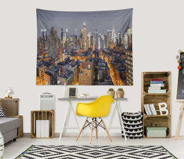 3D City Building 116114 Assaf Frank Tapestry Hanging Cloth Hang