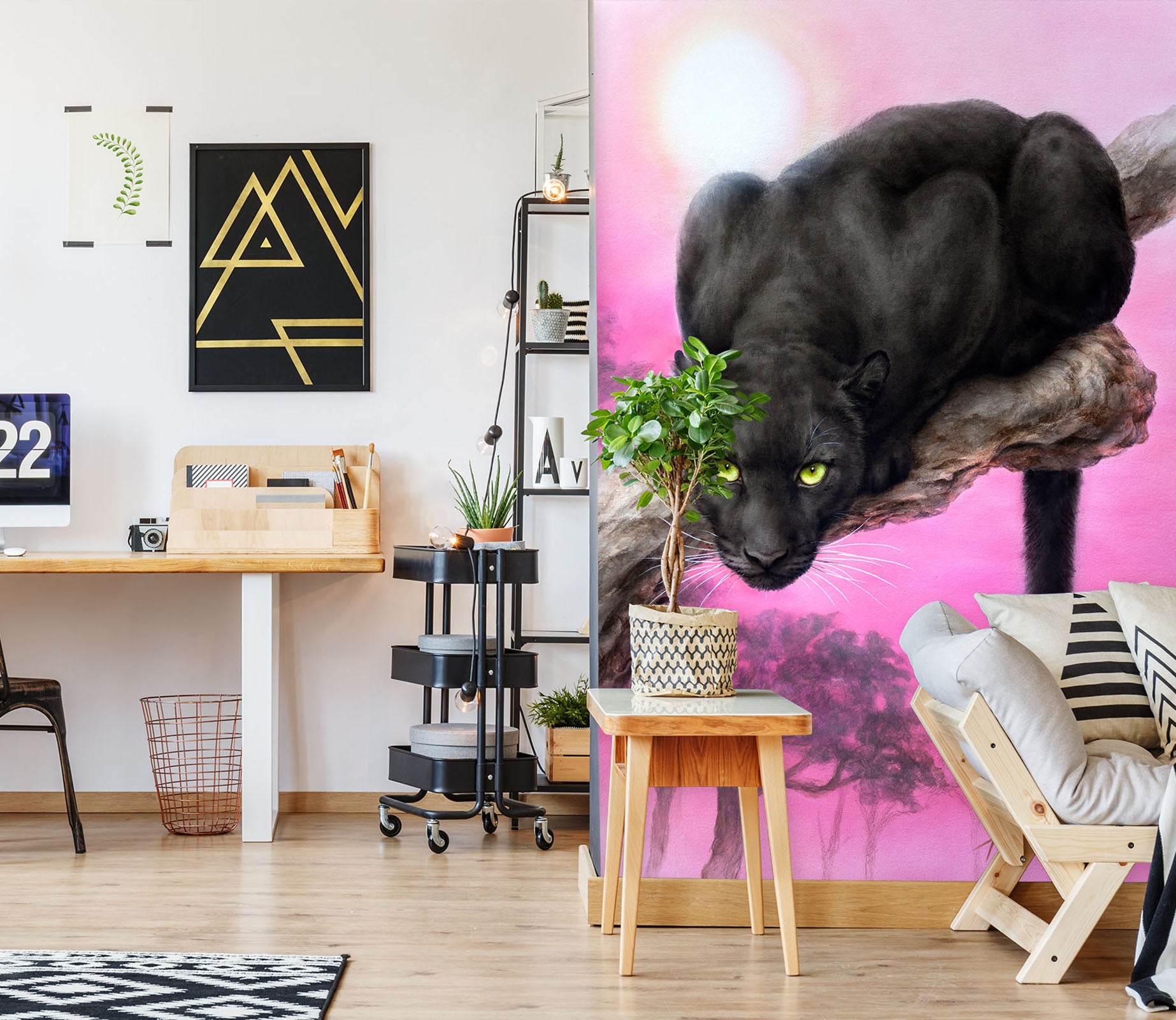 3D Black Panther 5476 Kayomi Harai Wall Mural Wall Murals