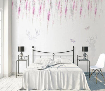 3D Purple Flower Strip 1089 Wall Murals