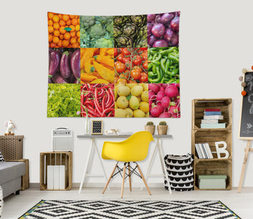 3D Colorful Vegetables 112187 Assaf Frank Tapestry Hanging Cloth Hang