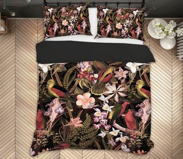 3D Red Bird Flower 103 Uta Naumann Bedding Bed Pillowcases Quilt
