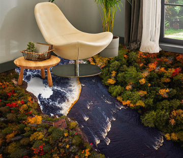 3D Deep Blue River Water 274 Floor Mural