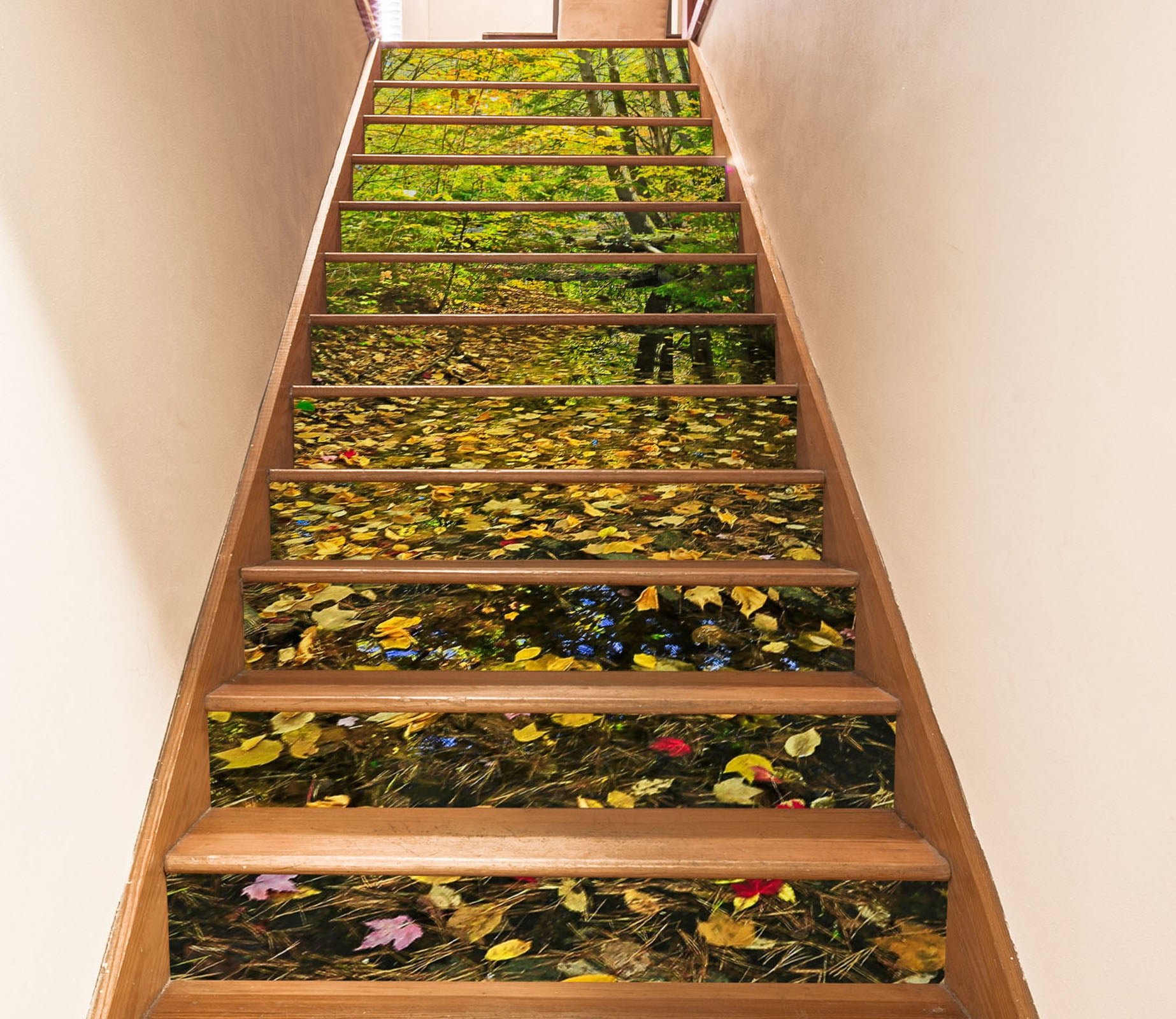 3D Forest Fallen Leaves 94104 Kathy Barefield Stair Risers