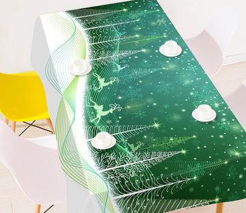 3D Deer Running Slope 8 Tablecloths Tablecloths AJ Creativity Home 