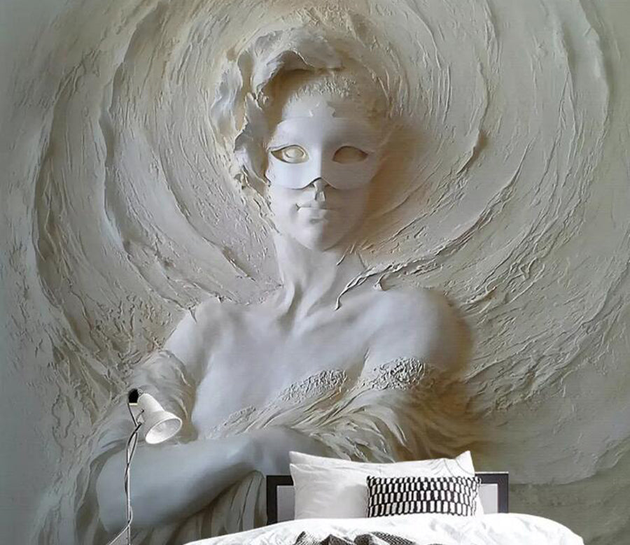 3D Carving Lady WC814 Wall Murals