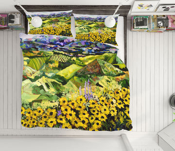 3D Yellow Chrysanthemum 1018 Allan P. Friedlander Bedding Bed Pillowcases Quilt
