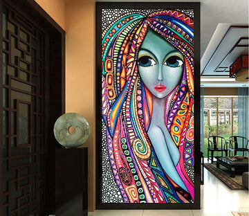 3D Diamond Girl WG052 Wall Murals