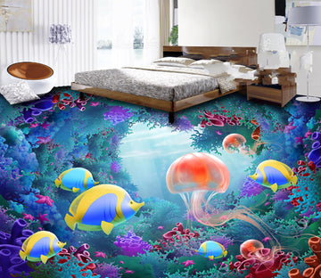 3D Underwater World 459 Floor Mural  Wallpaper Murals Rug & Mat Print Epoxy waterproof bath floor