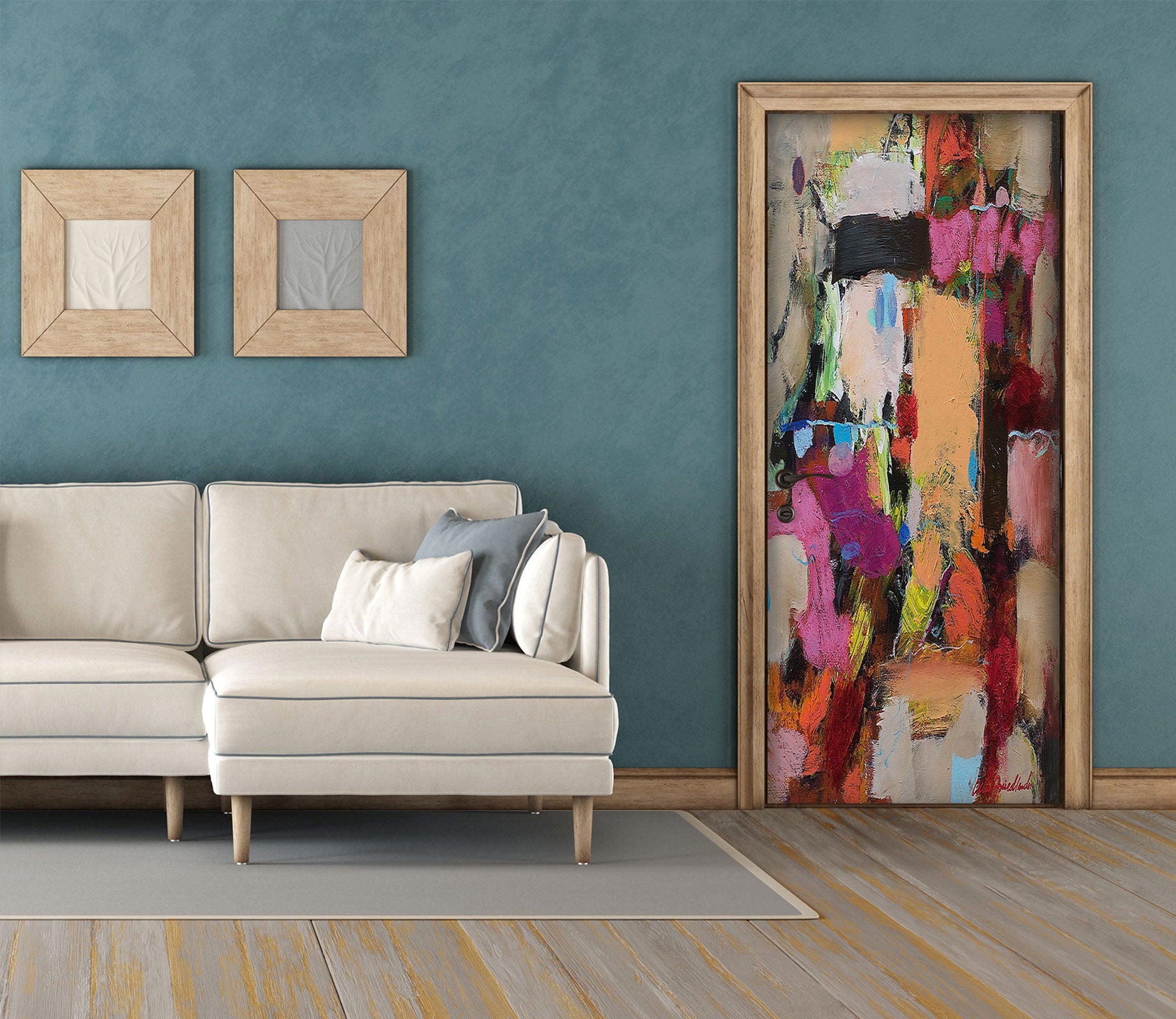 3D Pigment Color Block Pattern 9347 Allan P. Friedlander Door Mural