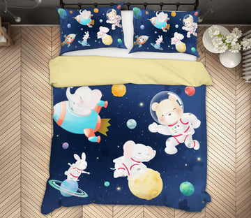 3D Planet Animal Astronaut 72026 Bed Pillowcases Quilt