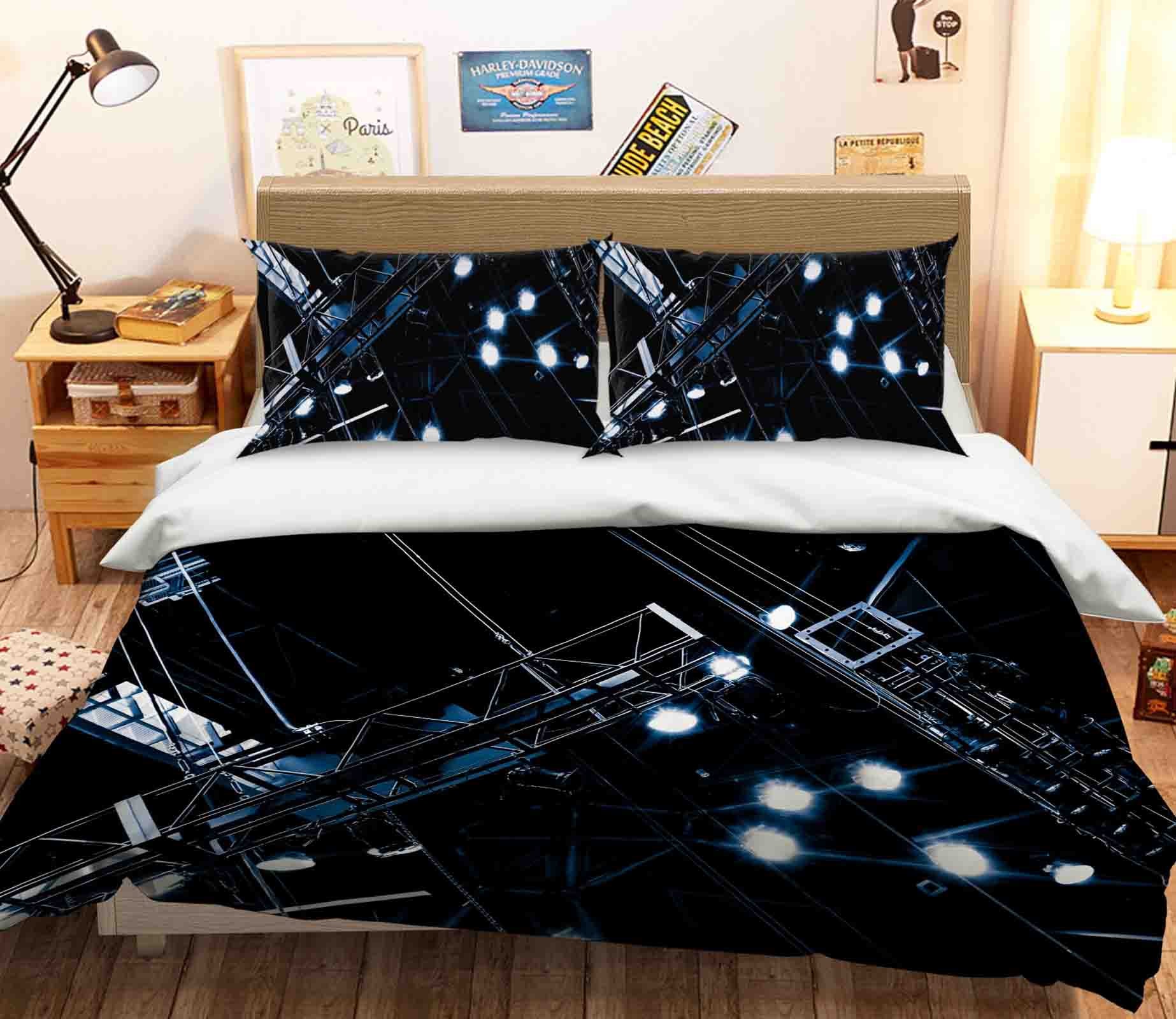 3D Bright Light 2003 Noirblanc777 Bedding Bed Pillowcases Quilt