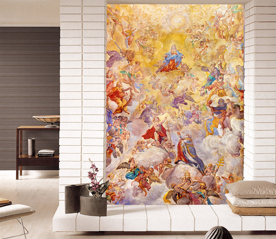 3D Golden Clouds 1618 Wall Murals