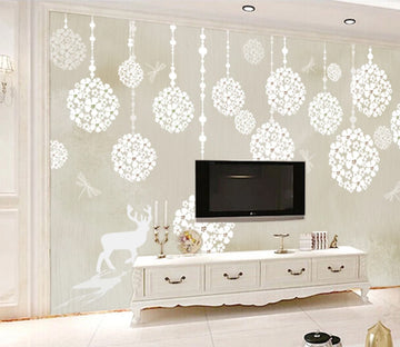 3D White Deer WC231 Wall Murals