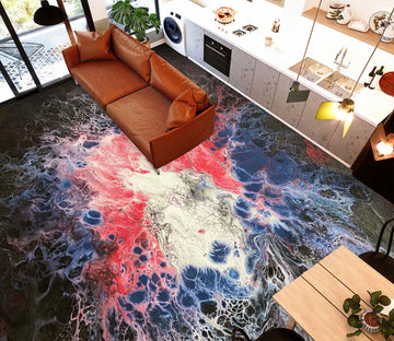 3D Red Blue Texture 98206 Valerie Latrice Floor Mural  Wallpaper Murals Self-Adhesive Removable Print Epoxy