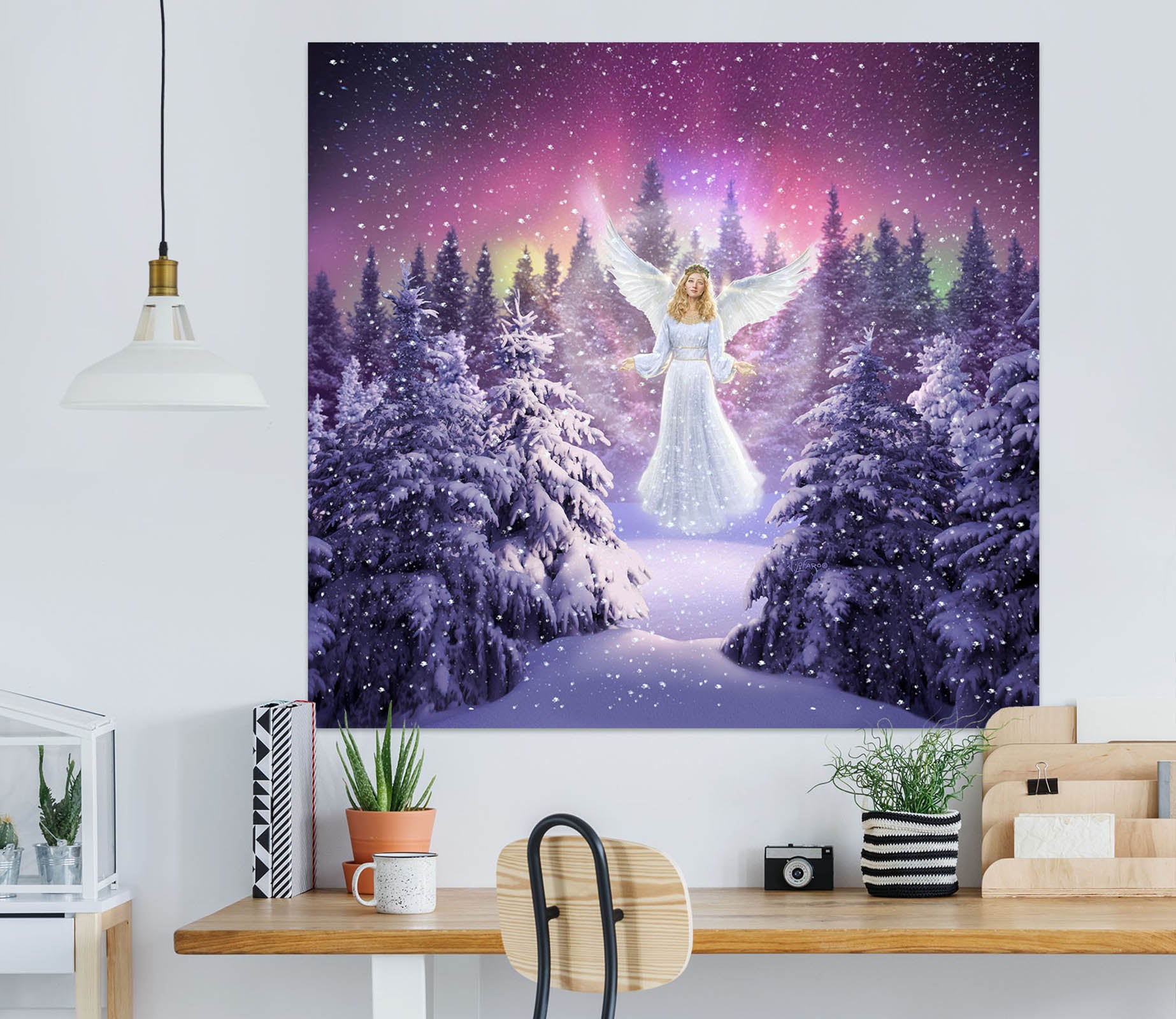 3D Snow Angel 012 Jerry LoFaro Wall Sticker