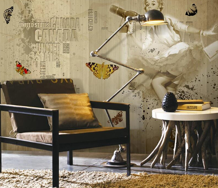 3D Retro Era 041 Wall Murals