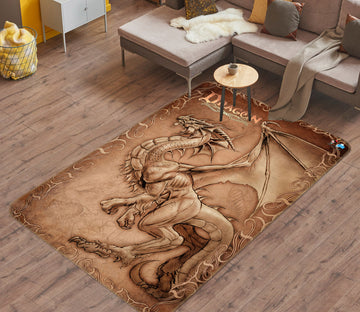 3D Dragon 4137 Tom Wood Rug Non Slip Rug Mat