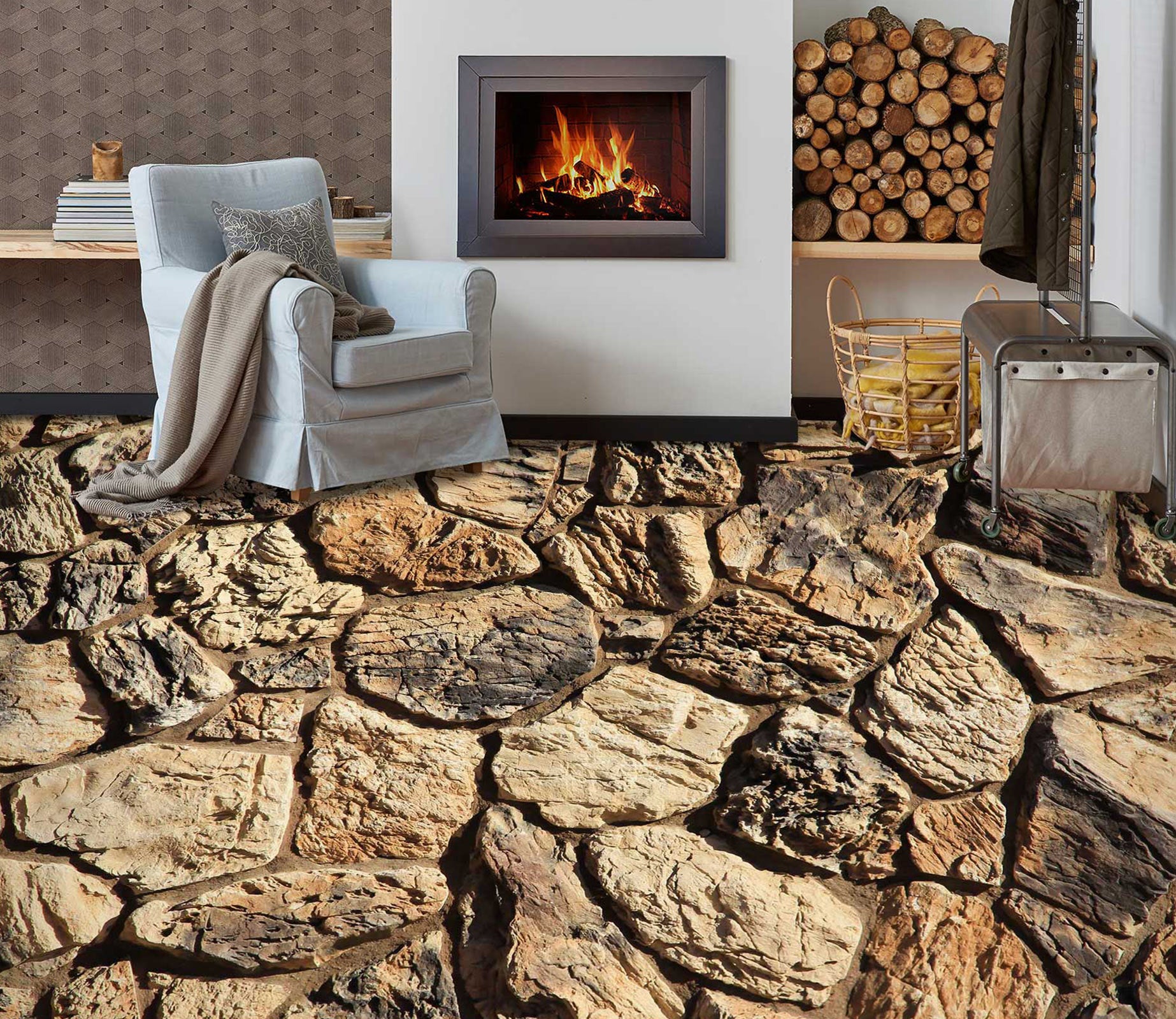 3D Simple Time Stones 1342 Floor Mural  Wallpaper Murals Self-Adhesive Removable Print Epoxy