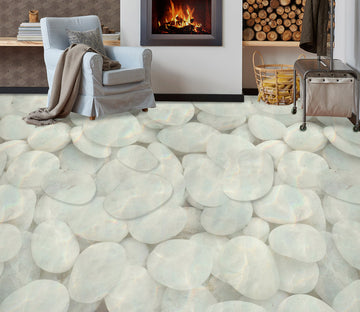 3D Precious White Pebbles 216 Floor Mural  Wallpaper Murals Rug & Mat Print Epoxy waterproof bath floor