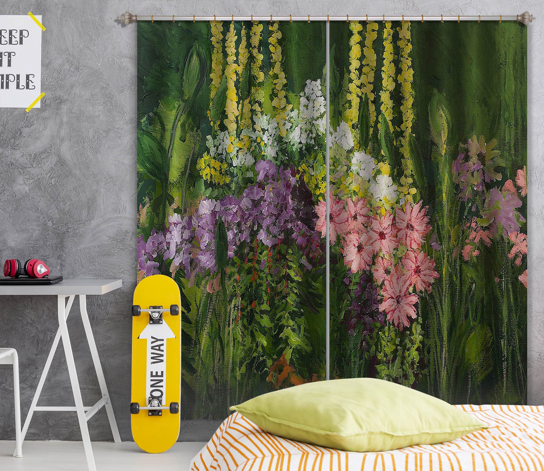 3D Flower Dance 160 Allan P. Friedlander Curtain Curtains Drapes