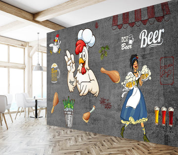 3D Chicken Food 3017 Wall Murals
