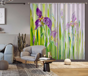3D Purple Flower 349 Skromova Marina Curtain Curtains Drapes
