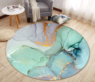 3D Cyan Square 167 Round Non Slip Rug Mat Mat AJ Creativity Home 