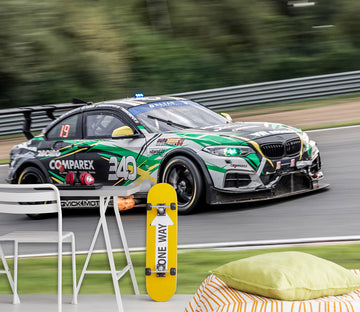 3D Green Racing 189 Vehicle Wall Murals